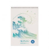 Notizblock 50033553 GREENline Welle, Welle, kariert, A7, 80g, weiß, 50 Blatt