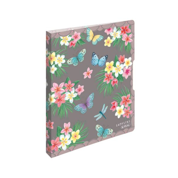 4008110363356 - Ringbuch Ladylike Butterflies Schmetterlinge Blumen 50044047 A4 2 Ringe 16mm Ring-Ø Karton bunt 4008110363356 Herlitz