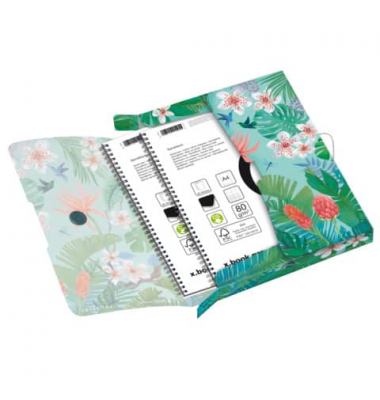 Heftbox Ladylike 50044085, A4 Motiv Jungle, 4cm Füllhöhe, Polypropylen