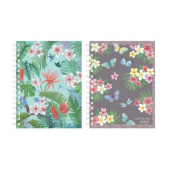 Notizblock 50044221 Ladylike, Blumen, kariert, A6, 70g, sortiert, 100 Blatt
