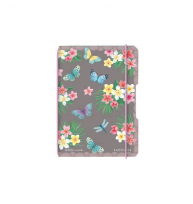 Notizbuch 50044313, Ladylike Butterflies, braun, A6, punktkariert, 80g, 40 Blatt / 80 Seiten
