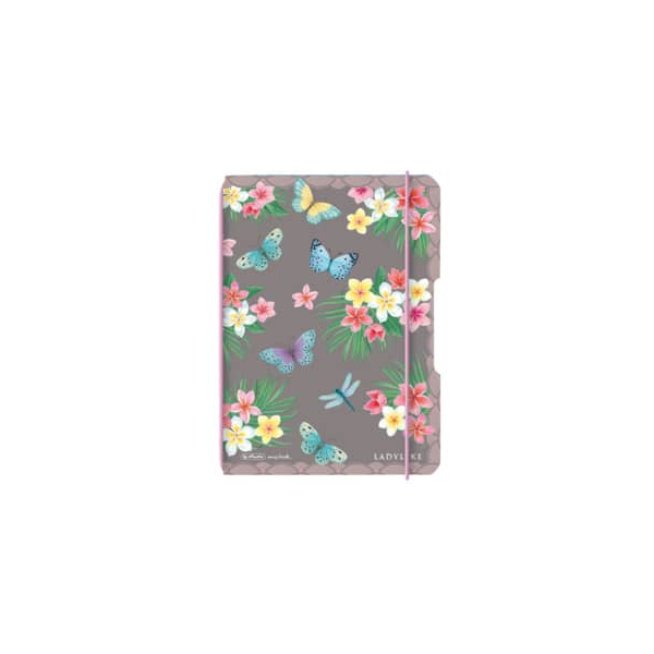 5 Stück Herlitz Notizbuch 50044313, Ladylike Butterflies, braun, A6, punktkariert, 80g, 40 Blatt / 80 Seiten 4008110366517 Herlitz