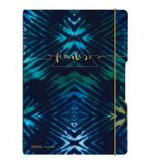 Notizbuch 50044368, New Batik Fearless, schwarz, A4, liniert+kariert, 80g, 80 Blatt / 160 Seiten