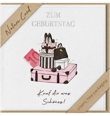 Geburtstagskarten 694023-2 Geschenke Plastikfreie Verpackung