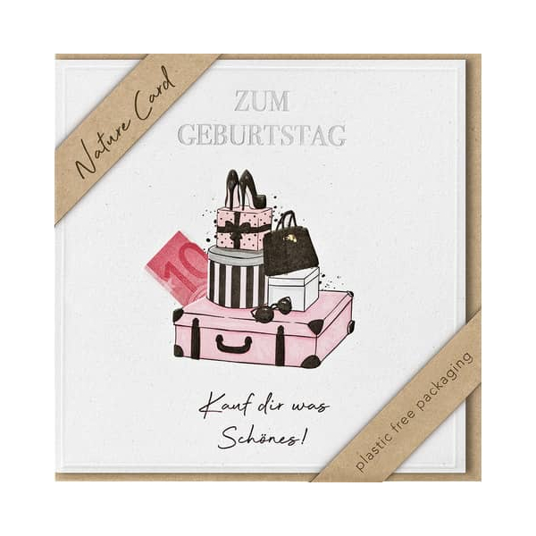 3 x BSB Glückwunschkarte Geldgeschenk Nature Card - inkl. Umschlag.