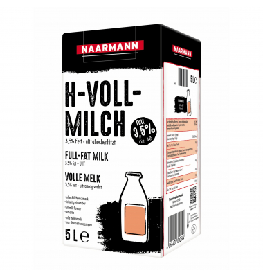 H-Milch 542, 3,5% Fett, 5 Liter, in Bag-in-Box
