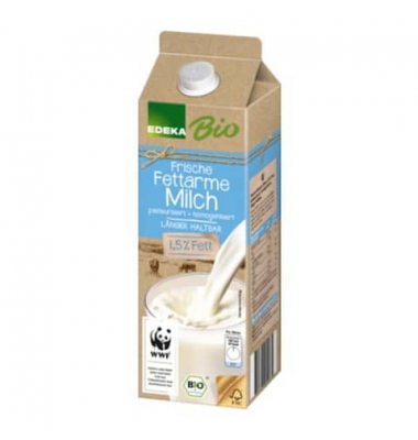 Bio H-Milch 1,5% fettarm 1-Liter-Tetrapak