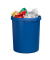 Papierkorb the german H6106234, 45 Liter, rund, blau