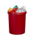 Papierkorb H61062, 45 Liter rot