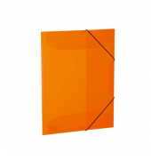 Gummizugmappe Neon  19697, A3 neonorange Polypropylen (PP), f&uuml;r ca. 50 Blatt  (80 g/m&sup2;), mit 3 Einschlagklappen