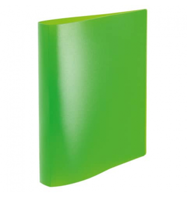 Ringbuch ohne 19713, A4 2 Ringe Polypropylen neongeün