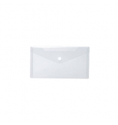 Dokumententasche 20032, Din Lang, transparent wei&szlig;, Polypropylen (PP), Druckknopf