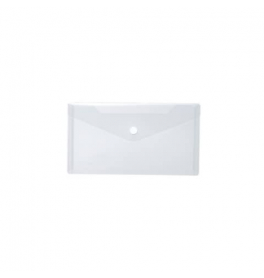 Dokumententasche 20032, Din Lang, transparent wei&szlig;, Polypropylen (PP), Druckknopf