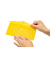 Dokumententasche 20033, Din Lang, transparent gelb, Polypropylen (PP), Druckknopf
