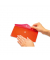 Brieftasche PP DIN lang transparent rot