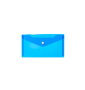 Dokumententasche 20036, Din Lang, transparent dunkelblau, Polypropylen (PP), Druckknopf