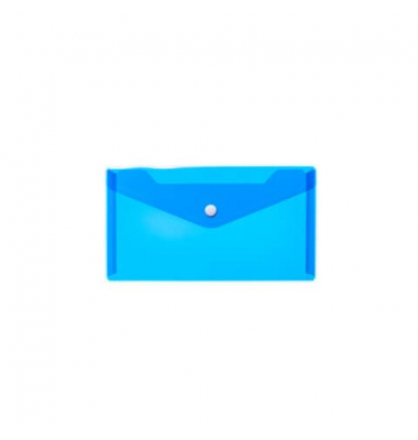 Dokumententasche 20036, Din Lang, transparent dunkelblau, Polypropylen (PP), Druckknopf