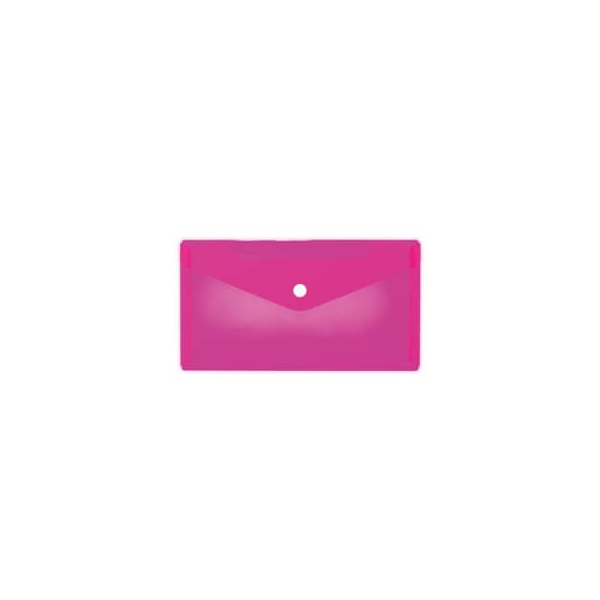 5 Stück Herma Dokumententasche 20039, Din Lang, transparent pink, Polypropylen (PP), Druckknopf 4008705200394 Herma