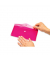 Dokumententasche 20039, Din Lang, transparent pink, Polypropylen (PP), Druckknopf