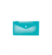 Dokumententasche 20040, Din Lang, transparent  hellblau, Polypropylen (PP), Druckknopf