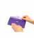 Dokumententasche 20042, Din Lang, transparent violett, Polypropylen (PP), Druckknopf