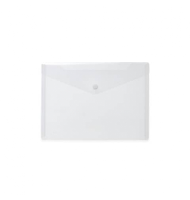 Dokumententasche 20051, A5, transparent wei&szlig;, Polypropylen (PP), Druckknopf