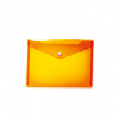 Dokumententasche 20057, A5, transparent orange, Polypropylen (PP), Druckknopf
