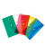 Dokumententasche 20031, Din Lang, transparent dunkelblau/rot/dunkelgr&uuml;n/gelb und wei&szlig;, Polypropylen (PP), Druckknopf