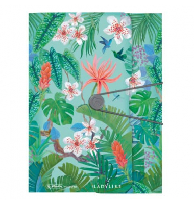 Gummizugmappe 50043996, A4 gemustert Kunststoff, mit 3 Einschlagklappen