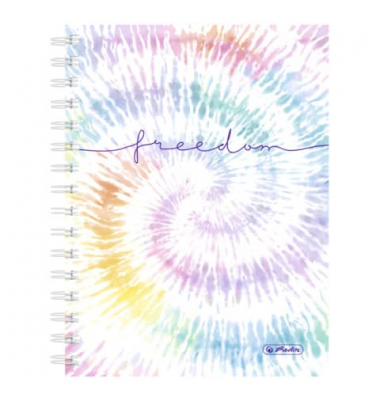 Notizbuch 50044108, New Batik Freedom, bunt, A5, kariert, 70g, 100 Blatt / 200 Seiten