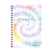 Notizblock 50044146 New Batik Freedom, Muster, kariert Rand beidseitig / Lineatur 28, A6, 70g, weiß, 80 Blatt