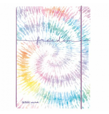 Notizbuch 50044276, bunt, A4, liniert+kariert, 80g, 80 Blatt / 160 Seiten