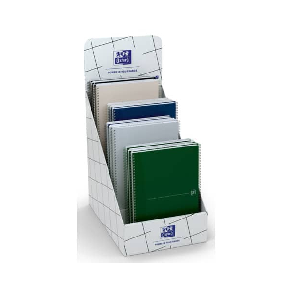 25 Stück Oxford Notizbuch 400173483, Origins, farbig sortiert, A4+, kariert, 90g, 70 Blatt / 140 Seiten  Oxford