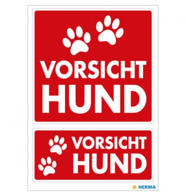 Hinweisetiketten Vorsicht Hund