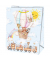 Geschenktasche 22326 TL Baby Tierreise, Baby  Geburtstag, Kordelband mit Geschenkanhänger, Baby Tierreise, 267mm x 330mm