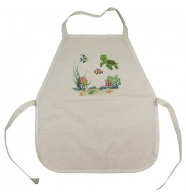 Malsch&uuml;rze 3801000-70, beige, Meerestiere, 100% Baumwolle
