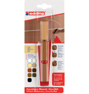 MöbelReparaturWachsSet 8901 buche Zum Auffüllen und Reparieren von Krat-