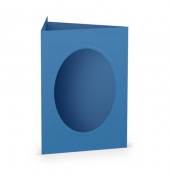 Passepartoutkarte B6 stahlblau