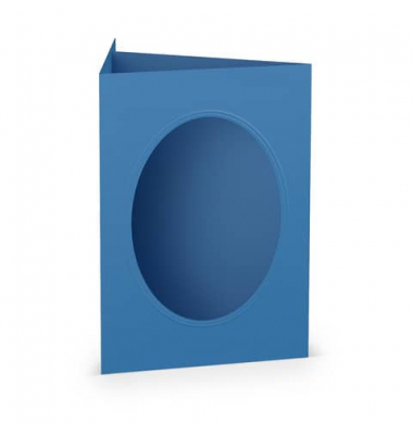 Passepartoutkarte B6 stahlblau