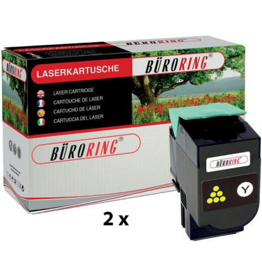 Toner Cartridge yellow für Lexmark CX510de, CX510dhe, CX510dthe