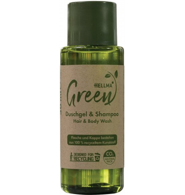 Green Duschgel & Shampoo HELLMA 30ml In nachhaltiger Verpackung