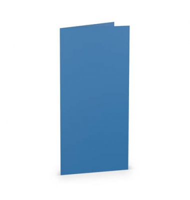Blanko-Grußkarten 16400396 DIN lang hoch doppelt 100mm x 210mm (BxH) 220g stahlblau