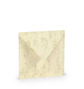 Designbriefumschlag 16404006, quadratisch, nassklebend, 100g, chamois marmora