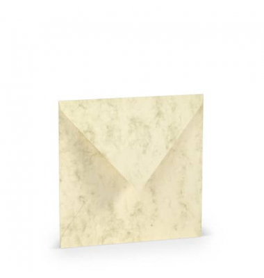 Designbriefumschlag 16404006, quadratisch, nassklebend, 100g, chamois marmora