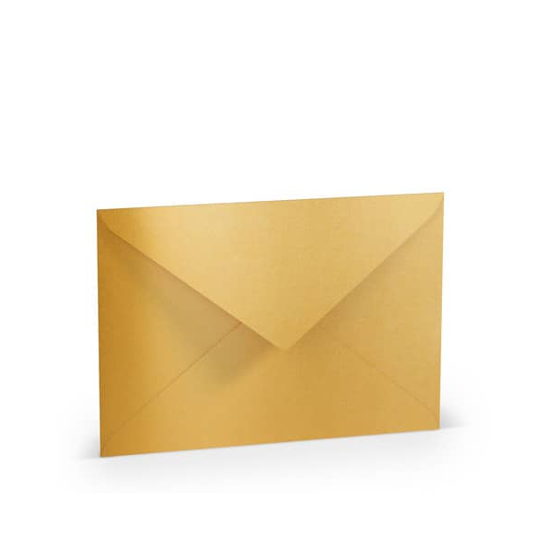 50 Stück Rössler Designbriefumschlag Paperado 16401175, C5, nassklebend, 100g, gold 4014969221020 Rössler