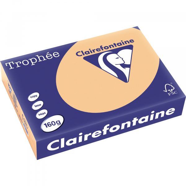 Clairefontaine Kopierpapier Trophee 1011C aprikose pastell A4 160g 3329680101102 Clairefontaine 250 Blatt
