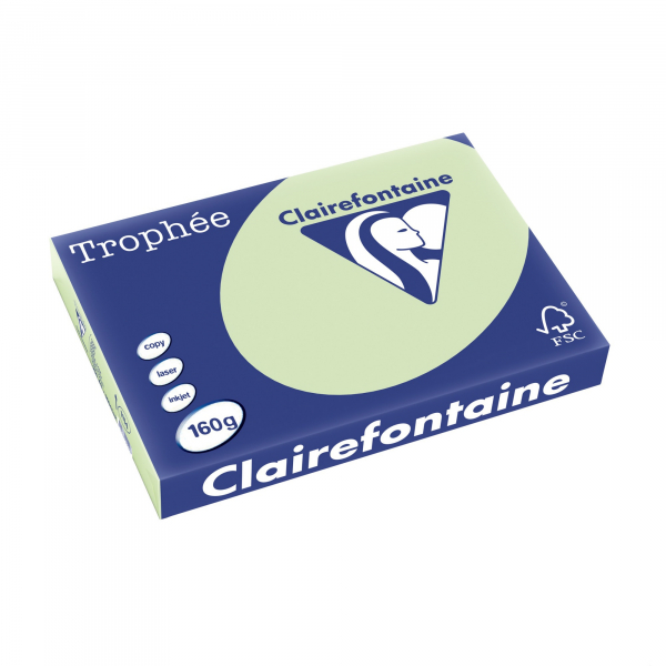 Clairefontaine Kopierpapier Trophee 1114C grün pastell A3 160g 3329680111408 Clairefontaine 250 Blatt