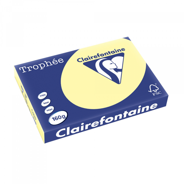 Clairefontaine Kopierpapier Trophee 2640C gelb A3 160g 3329680264005 Clairefontaine 250 Blatt