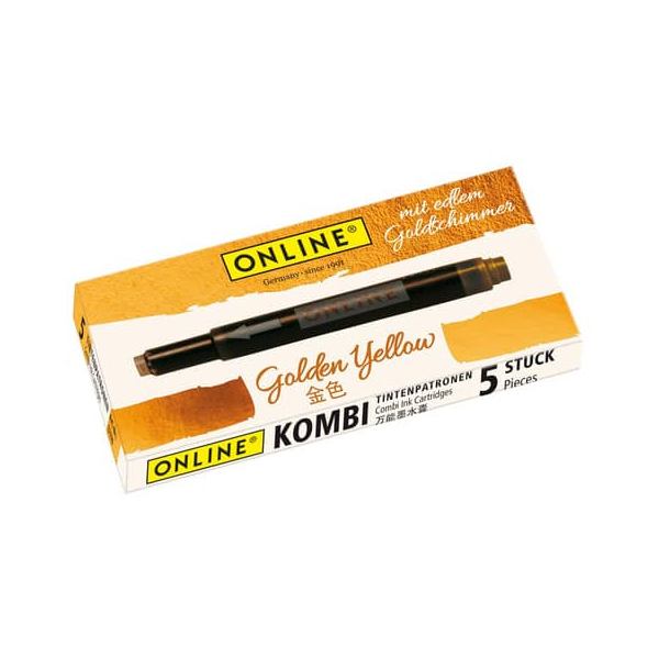 4014421171788 - Tintenpatronen für Füller Kombi-Tintenpatr gelb 5er Golden Yellow 4014421171788 - Tintenpatronen für Füller Kombi-Tintenpatr gelb 5er Golden Yellow