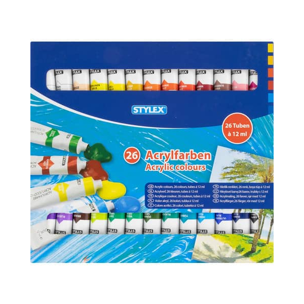 4044186286274 - 28627 Acrylfarbe 25 Farben 4044186286274 STYLEX 4044186286274 - 28627 Acrylfarbe 25 Farben 4044186286274 STYLEX